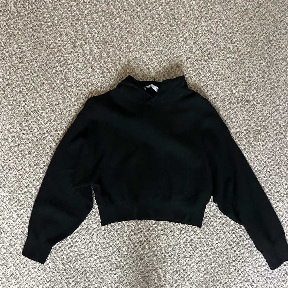 Mango Knit Black Hoodie